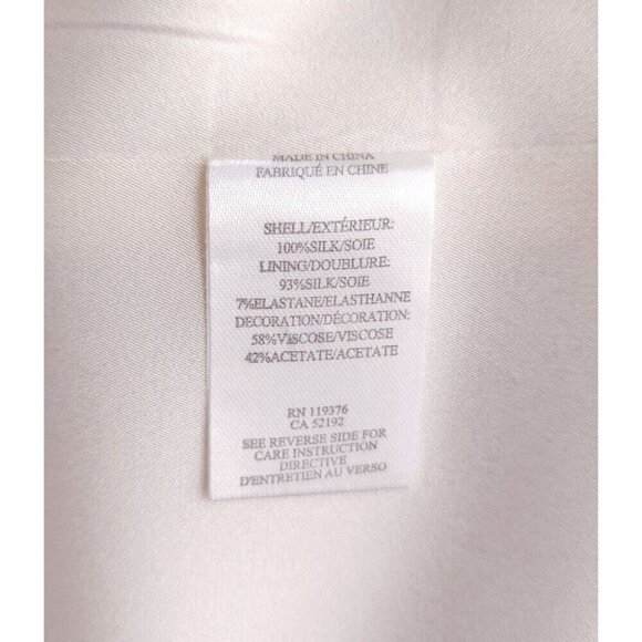 Helmut Lang Crypsis Print Strapless Silk Dress Size 4 Gray Multi - Picture 13 of 14